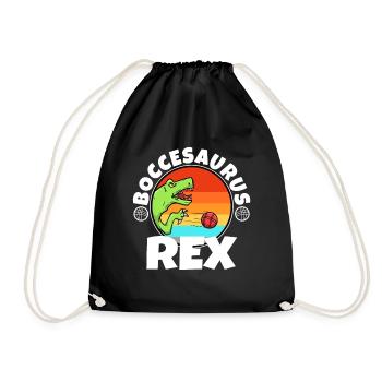 Boccesaurus Rex - Drawstring Bag - black - Front