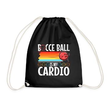 Bocce is my cardio - Drawstring Bag - black - Front