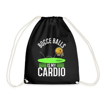 Bocce is my cardio - Drawstring Bag - black - Front