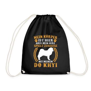 Spiele mit meinem Do Khyi Tibetmastiff Tibetdogge - Turnbeutel - Schwarz - Vorne