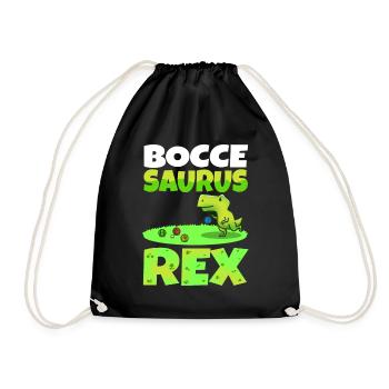 Boccesaurus Rex - Drawstring Bag - black - Front