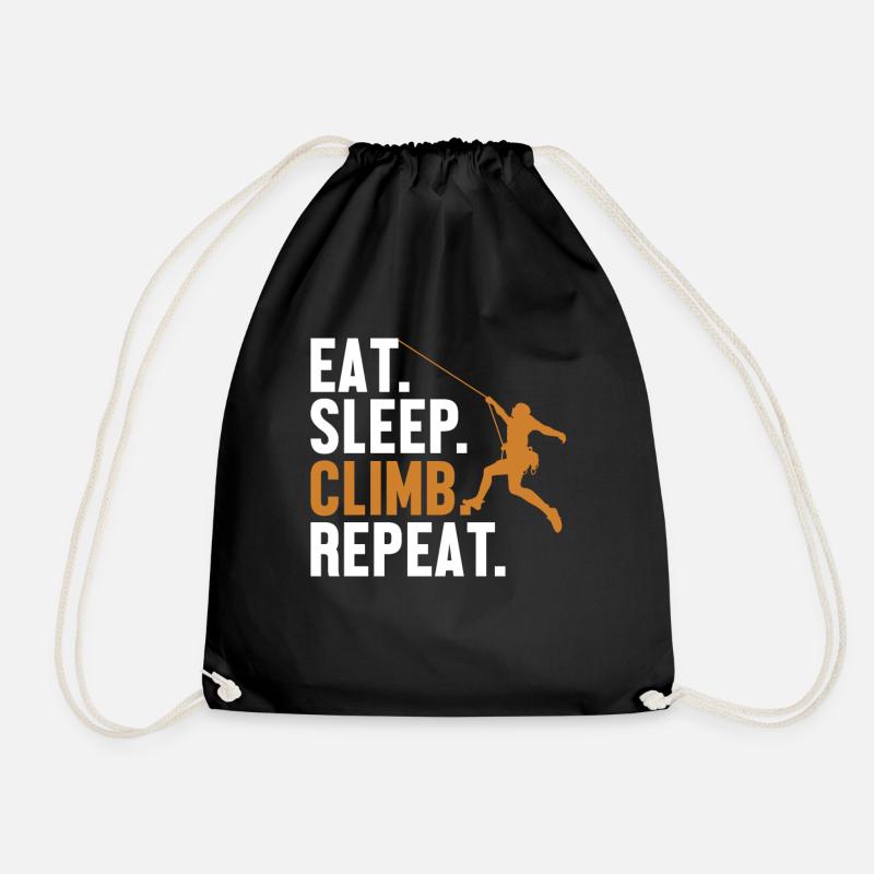 Eat Sleep Climb Repeat Alpinklettern - Turnbeutel - Schwarz