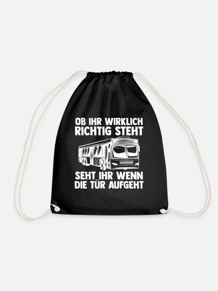 Bus Busfahrer - Turnbeutel - Schwarz
