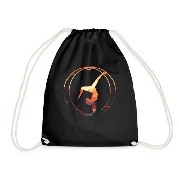 Rhönrad Gymnastics Gymnastics Rhönräder Wheel - Drawstring Bag - black - Front