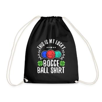 Ceci est ma boule de pétanque chanceuse - Sac de sport léger - noir - Devant