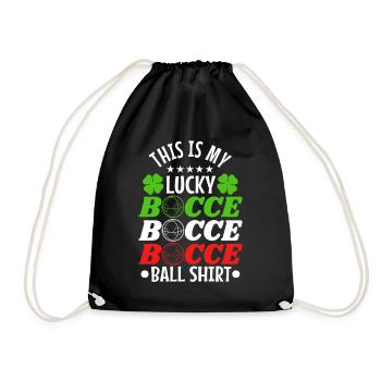 Ceci est ma boule de pétanque chanceuse - Sac de sport léger - noir - Devant