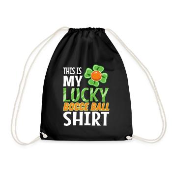 This is my Lucky Bocce ball - Drawstring Bag - black - Front