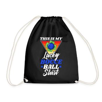 Ceci est ma boule de pétanque chanceuse - Sac de sport léger - noir - Devant