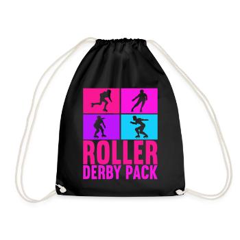 Roller derby - Drawstring Bag - black - Front