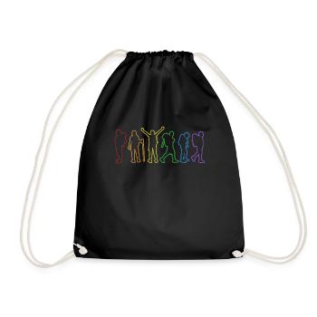 Randonnée LGBT Rainbow Randonnée Trekking Randonnée en montagne - Sac de sport léger - noir - Devant