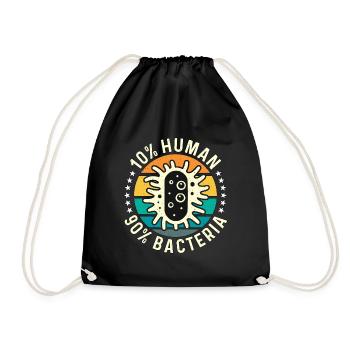Microbiologiste 10% humain 90% bactéries Microbiologie - Sac de sport léger - noir - Devant