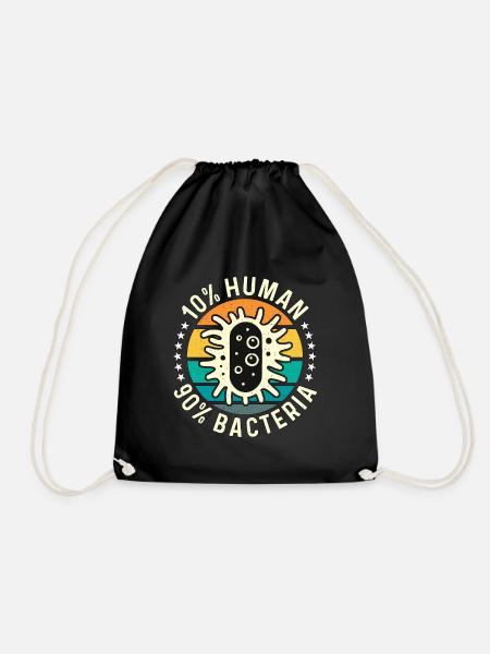 Microbiologiste 10% humain 90% bactéries Microbiologie - Sac de sport léger - noir