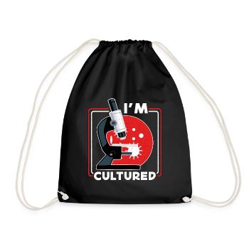 Microbiologiste Je suis un scientifique en microscope cultivé - Sac de sport léger - noir - Devant