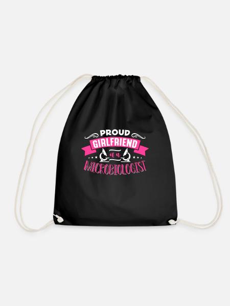 Microbiologiste fière petite amie de Microbiologie - Sac de sport léger - noir