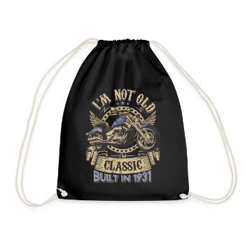 Je suis une moto classique de 1931 92e anniversaire - Sac de sport léger - noir - Devant