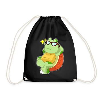 Turtle Sunglasses - Drawstring Bag - black - Front