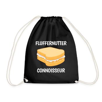 Erdnussbutter-Sandwich Fluffernutter Connaisseur - Turnbeutel - Schwarz - Vorne