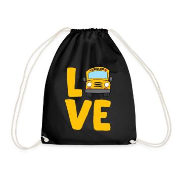 Love Chauffeur d’autobus scolaire Chauffeur d’autobus scolaire - Sac de sport léger - noir - Devant