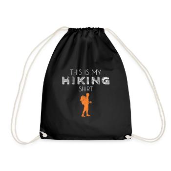 Hiking shirt - Drawstring Bag - black - Front