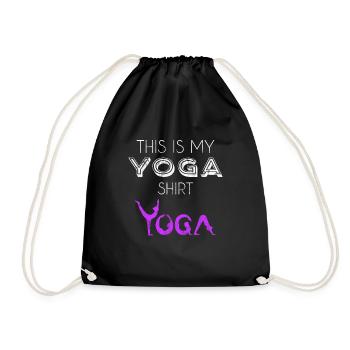 Yoga shirt - Turnbeutel - Schwarz - Vorne