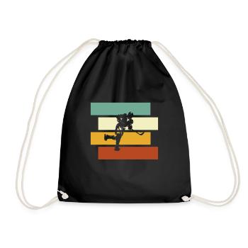 Hockey sur glace Rétro - Sac de sport léger - noir - Devant