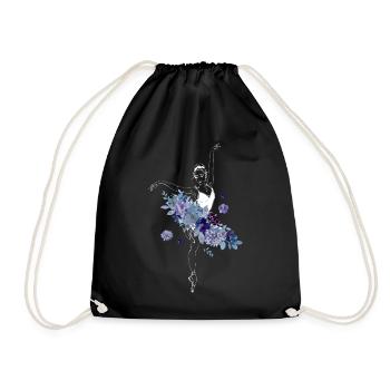 Ballet Dancer Dance Girl Ballerina - Turnbeutel - Schwarz - Vorne