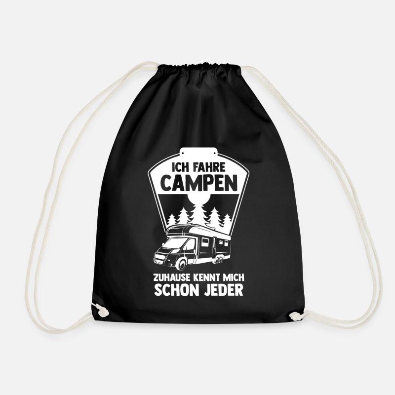 Wohnmobil Wohnwagen Camper Camping - Turnbeutel - Schwarz