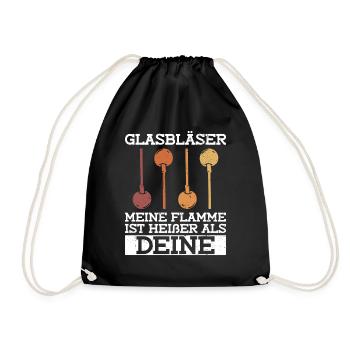 Glasbläser - Meine Flamme Ist Heißer Als Deine - Turnbeutel - Schwarz - Vorne
