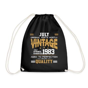 Vintage Vieilli à la perfection Juillet 1983 - Sac de sport léger - noir - Devant
