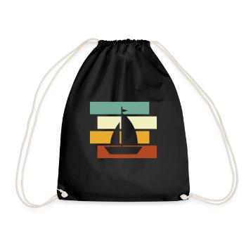 Rétro de la voile - Sac de sport léger - noir - Devant