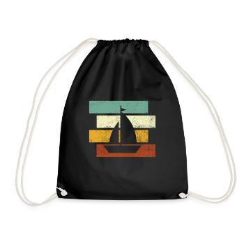 Rétro de la voile - Sac de sport léger - noir - Devant