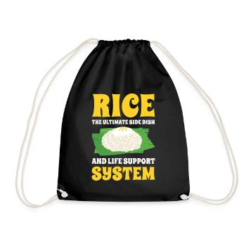 Asian Food Rice Philippines Filipino - Drawstring Bag - black - Front