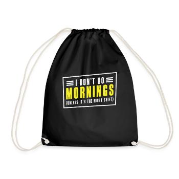 Night Shift Worker Graveyard Duty - Drawstring Bag - black - Front
