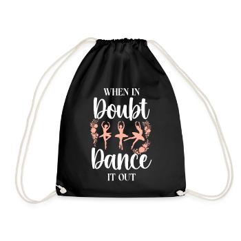 Ballet Dancer Dance Girl Ballerina - Turnbeutel - Schwarz - Vorne