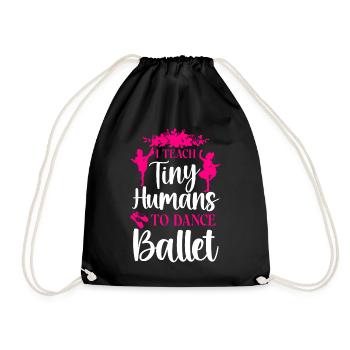 Ballet Dancer Dance Girl Ballerina - Turnbeutel - Schwarz - Vorne