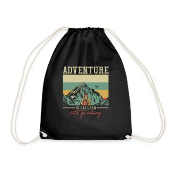 L’aventure vous appelle, Trekking, Randonnée en montagne, Randonnée pédestre - Sac de sport léger - noir - Devant