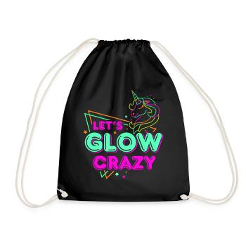 80s Retro CostumeTheme Party Costume 90s Party - Drawstring Bag - black - Front