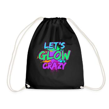 80s Retro CostumeTheme Party Costume 90s Party - Drawstring Bag - black - Front