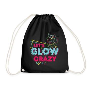 80s Retro CostumeTheme Party Costume 90s Party - Drawstring Bag - black - Front