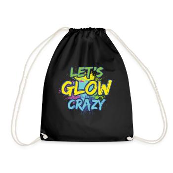 80s Retro CostumeTheme Party Costume 90s Party - Drawstring Bag - black - Front
