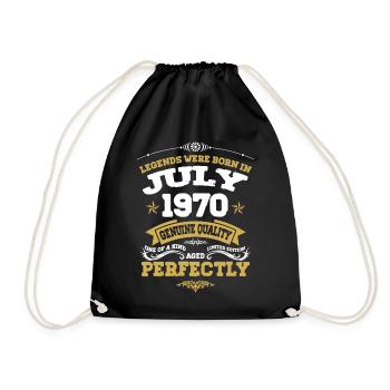 Millésime vieilli à la perfection juillet 1970 - Sac de sport léger - noir - Devant