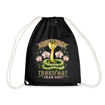 Cobra Serpent Vintage Style Sombre Academia Esthétique - Sac de sport léger - noir - Devant
