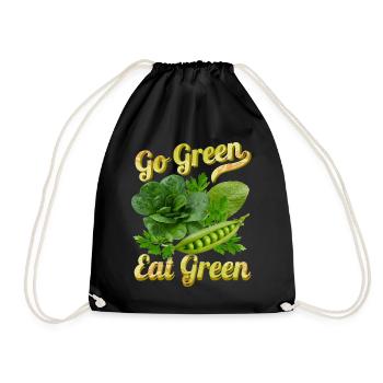 Légumes verts, drôle de dicton végétaliens, végétariens - Sac de sport léger - noir - Devant