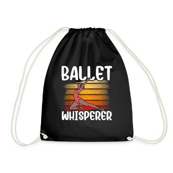 Ballet Whisperer Whisperer Girl Ballet Hobby - Drawstring Bag - black - Front