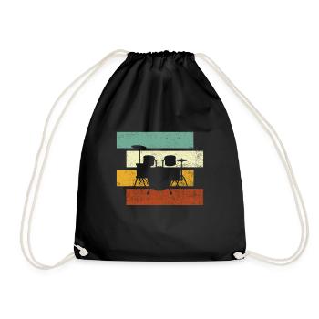 Batterie Rétro - Sac de sport léger - noir - Devant