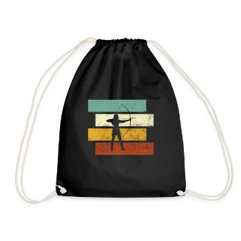 Archery Retro - Drawstring Bag - black - Front