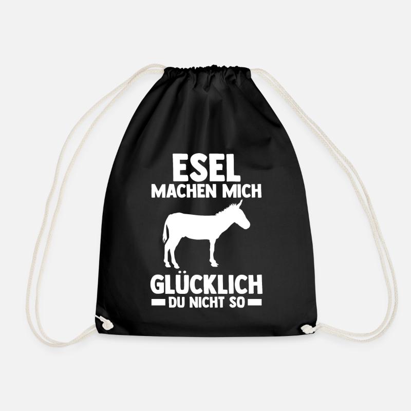 Esel - Turnbeutel - Schwarz