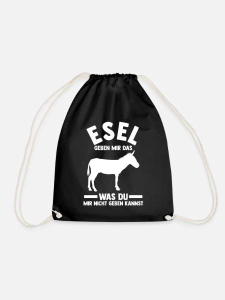 Esel - Turnbeutel - Schwarz