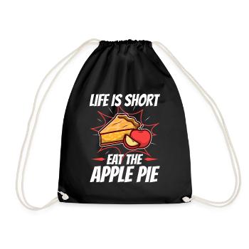 La vie est courte manger le gâteau - Sac de sport léger - noir - Devant