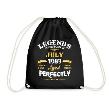 Vintage Vieilli à la perfection Juillet 1983 - Sac de sport léger - noir - Devant